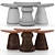 Delcourt's Roi Fou and Mat Stools 3D model small image 1