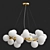 Sleek Nordic Chandelier - RUOQI 3D model small image 1