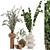  Rusty Concrete Indoor Plant Set 3D model small image 1