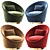 AGGI Fabric Armchair - Modern Comfort for Your Space 3D model small image 2