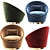 AGGI Fabric Armchair - Modern Comfort for Your Space 3D model small image 3