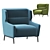 ComfortMax Fabric Armchair 3D model small image 1