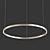 Gold Horizontal Ring Chandelier 3D model small image 1