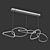 Elegant Hanging Ring Chandelier 3D model small image 2
