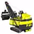 Heavy Duty P&H 4100XPC Electric Rope Shovel 3D model small image 2