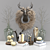 Pampas Decor Set: Plants, Deer, Books 3D model small image 1