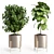 Modern Metal Vase - Indoor Plant 26 3D model small image 2