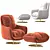 Sophia Swivel Armchair: Stylish and Comfortable Home Furniture 3D model small image 1