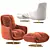 Sophia Swivel Armchair: Stylish and Comfortable Home Furniture 3D model small image 2