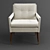 Luxe Morris Tufted Chair 3D model small image 2