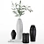 Elegant Ceramic Decor Set 3D model small image 1