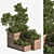Outdoor Tree Plant Box Set: Versatile & Stylish 3D model small image 1