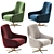 Modern Swivel Chair Serena 3D model small image 3