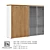 Modern Aluminum Medium Wardrobe with Blind Doors 3D model small image 2