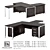 Flash Lux Executive Desk Set 3D model small image 1