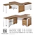 Flash Lux Executive Desk Set 3D model small image 2