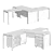 Flash Lux Executive Desk Set 3D model small image 3