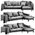 Delavega F207: Stylish Sofa with Unwrapped UVs! 3D model small image 1