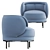 Modern Comfort: Wittmann VUELTA 80 Armchair 3D model small image 2