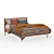 Vintage Lodge Bed with Metal Legs 3D model small image 1