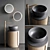 Ceramica Cielo Tiberino Set 2: Arcadia Wood Vanity Unit & Shui Round Washbasin 3D model small image 1