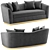 Arabella Velvet Sofa: Luxurious and Timeless 3D model small image 1