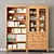 Hemnes Storage Combination - White Stained Oak 3D model small image 1