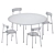 Elegant Crawford Dining Table 3D model small image 2