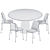 Elegant Round Dining Table 3D model small image 2