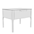 Modern Walnut Bedside Table with faux Calacatta Marble Top 3D model small image 2