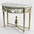 Opulent Louis XVI Giltwood Console 3D model small image 6