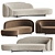 Layered Back Sofa - Stylish and Versatile Seating 3D model small image 1