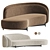 Layered Back Sofa - Stylish and Versatile Seating 3D model small image 2