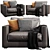 Modern Linteloo Mauro LoveSeat: Elegant & Comfortable 3D model small image 2