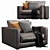 Modern Linteloo Mauro LoveSeat: Elegant & Comfortable 3D model small image 5