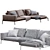 Elegant Lifesteel Sofa by Flexform 3D model small image 5