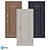Classic Entrance Door - Cross-62 with PSS 3D model small image 3