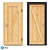 Modern Oak Entrance Door with Loft Design 3D model small image 1