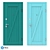 Modern Oak Entrance Door with Loft Design 3D model small image 4