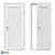 Modern Oak Entrance Door with Loft Design 3D model small image 5