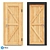 LOFT-139 Entrance Door: Modern Style, Solid Oak Wood Panel 3D model small image 1