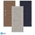 LOFT-139 Entrance Door: Modern Style, Solid Oak Wood Panel 3D model small image 3