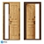 Classical ECO-68 Entrance Door - Authentic Oak Finish 3D model small image 2