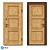 Eco-74 Entrance Door: Classic Style Oak Panel 3D model small image 1