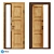 Eco-74 Entrance Door: Classic Style Oak Panel 3D model small image 2