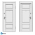 Elegant Oak-Panelled Entrance Door 3D model small image 3