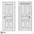 Classic ECO-77 Entrance Door Solid Oak Finish 3D model small image 3
