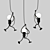 Vintage Iron Swing Pendant 3D model small image 2