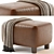 Plush Club Ottoman: Sesame Sensation 3D model small image 1