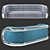  Sleek Modern Aluminum Tube Sofa 3D model small image 3